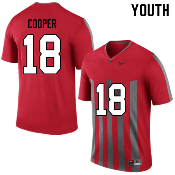 Ohio State Buckeyes Jonathon Cooper Youth #18 Throwback Authentic Stitched College Football Jersey